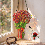 Personalised Wedding Bouquet Stained Glass Effect Acrylic Suncatcher Ornament Home Decor Wedding Gift for Bride Newlywed