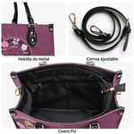 Bolso tote grande personalizado con flor de nacimiento vintage de 1 a 12 nombres y correa regalo de cumpleaños aniversario y navidad para mujer