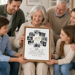 Personalised Life Milestone Photo Collage Canvas Prints with Name and Text Modern Living Room Decor Ship from USA Birthday Gift for Dad Mum Family