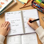 Agenda 26-27 personalizzato A5 con nome e personaggio animato, pagine settimanali e mensili - Regalo del rientro a scuola per studenti e insegnanti