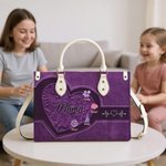 Bolso tote grande personalizado con flor de nacimiento vintage de 1 a 12 nombres y correa regalo de cumpleaños aniversario y navidad para mujer