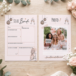 Personalized Dear Bride Photo Pink Greeting Card Bachelorette Party Wedding Gift for Brides Besties Friends