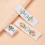 Étiquettes de couture personnalisées avec texte et fleur de naissance - Cadeau d'anniversaire pour amateurs de tricot