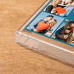 Personalized 7 Photos Transparent Square Acrylic Plaque with Name Anniversary Birthday Gift for Husband Wife