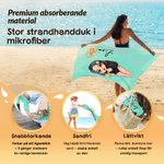 Personlig snabbtorkande strandhandduk med födelseblommor och cartoonfigur perfekt för strandsemester och som vänskapspresent