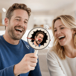 Personalized Funny Comic Style Cartoon Photo Rattle Drum Gag Stress Relief Birthday Gift for Friends Family Coworkers