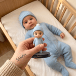 Personalized 3D Photo Baby Figurine with Text and Wooden Base Bedroom Decor Birthday Gift for New Moms Dads Parents