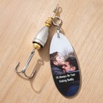 Personalized Photo Fishing Hook Lure with Text Birthday Father's Day Anniversary Gift for Husband Dad Fishing Lover