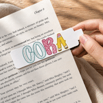 Personalised Pencil Notebook Artistic Fonts Name Magnetic Bookmark Clips Graduation Back to School Reading Gift for Book Lovers Kids