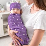 Personalizzato Multicolore Calcio Cuore Carino Animale Morbido Swaddle e Cappello Nodo con Nome Baby Shower Regalo di Compleanno per Neonati
