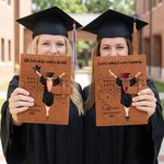 Personlig Graduation Character A5 PU skinnomslag til notatbok med navn og år Fødselsdag Graduation Gave til studenter og nyutdannede