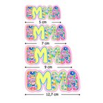 Pegatinas personalizadas impermeables con nombre artístico multicolor regalo de cumpleaños y vuelta al cole para niños y estudiantes