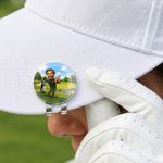 Personalized 3D-Effect Artwork Cartoon Character Photo Magnetic Hat Clip Marker with Name Golf Club Birthday Game Day Gift for Golf Lovers