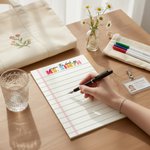 Personalized From the Desk of Lined Notepad with 40/80 Pages and Surname Back to School Appreciation Gift for Teachers