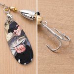 Personalized Photo Fishing Hook Lure with Text Birthday Father's Day Anniversary Gift for Husband Dad Fishing Lover