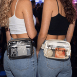 Personalized Multicolor Transparent Waterproof Crossbody Waist Bag with Name and Adjustable Strap Summer Travel Birthday Gift for Women