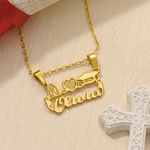 Personalised Virgin Mary Heart Shape Graduation Necklace with Name and Year Dainty Jewellery Graduation Gift for Graduates Christians