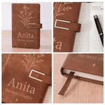 Personalized The Next Chapter PU Leather A5 Notebook with Name Daily Office Use Retirement Graduation Gift for Retirees Graduates