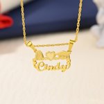 Personalised Virgin Mary Heart Shape Graduation Necklace with Name and Year Dainty Jewellery Graduation Gift for Graduates Christians
