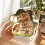 Personalised Pet Photo Paw Print Shaped Acrylic Plaque with Name and Date Home Decor Pet Memorial Anniversary Gift for Pet Owners Family