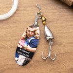 Personalized Photo Fishing Hook Lure with Text Birthday Father's Day Anniversary Gift for Husband Dad Fishing Lover
