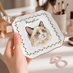 Personalized Watercolour Pet Photo Ceramic Jewellery Dish with Name Home Decor Birthday Anniversary Gift for Pet Owners Lovers