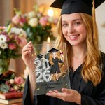 Personalisierte Cartoon Graduation Charakter Acryl Plaque mit Namen und Jahr Graduierung Keepsake Geschenk für Absolventen