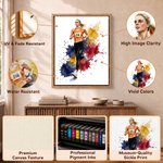 Personalized Splatter Paint Marathon Race Sport Photo Framed Canvas Print with Text  Home Decor Ship from USA Birthday Gift for Marathon Lover