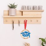 Personalisierte Klasse von 2026 Graduierung Medaille Ornament mit eingraviertem Text Graduierung Geschenk für Absolventen