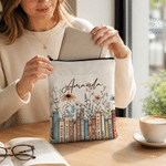 Personalised Butterfly Flower Book Sleeve with Name Daily Use Birthday Anniversary Gift for Book Lovers