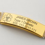 Personalized Adjustable Emergency Medical Alert ID Mesh Band Bracelet with Engraved Text Birthday Gift for Diabetes Allergy Epilepsy Autism