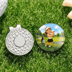 Personalized 3D-Effect Artwork Cartoon Character Photo Magnetic Hat Clip Marker with Name Golf Club Birthday Game Day Gift for Golf Lovers