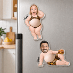 Personalized Funny Silicone Belly Photo Acrylic Fridge Magnet with Name Home Decoration Birthday Anniversary Gift for Friend