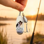Personalized Photo Fishing Hook Lure with Text Birthday Father's Day Anniversary Gift for Husband Dad Fishing Lover