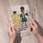Personalisierte Cartoon Graduation Charakter Acryl Plaque mit Namen und Jahr Graduierung Keepsake Geschenk für Absolventen