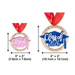 Personalisierte Klasse von 2026 Graduierung Medaille Ornament mit eingraviertem Text Graduierung Geschenk für Absolventen