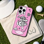 Personalized Cute Golf Crocodile TPU Phone Case for iPhone with Name Birthday Golf Club Gift for Golf Lovers