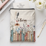 Personalised Butterfly Flower Book Sleeve with Name Daily Use Birthday Anniversary Gift for Book Lovers
