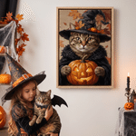Láminas personalizadas en lienzo con fotos de mascotas con temática de Halloween Regalo de Halloween para los amantes de las mascotas