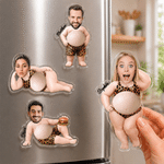Personalized Funny Silicone Belly Photo Acrylic Fridge Magnet with Name Home Decoration Birthday Anniversary Gift for Friend