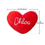 Personalised Heart Multicolour Embroidered Name Design Cushion Home Decor Valentines Day Birthday Gift for Couple Girl Wife