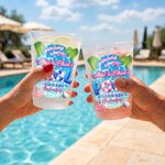 Personalised Summer Resort Pool Theme 12 oz 16 oz Frosted Plastic Cups with Text Set of 10 Pool Party Favor Gift for Bride Bridesmaid
