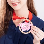 Personalisierte Klasse von 2026 Graduierung Medaille Ornament mit eingraviertem Text Graduierung Geschenk für Absolventen