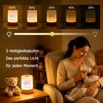 Personalisiertes Nachtlicht mit Babytieren Initiale & Namen | Dimmbar | 15h Akku | Kinderzimmer Deko | Tauf- & Geburtstagsgeschenk für Kinder & Babys