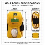Personalized Numbered Golf Hole Flag PU Leather Golf Ball Bag with Name and Tees Holder Golf Club Birthday Gift for Golfers Golf Lovers