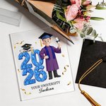 Personalisierte Cartoon Graduation Charakter Acryl Plaque mit Namen und Jahr Graduierung Keepsake Geschenk für Absolventen