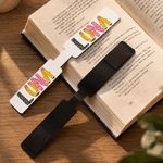 Personalised Pencil Notebook Artistic Fonts Name Magnetic Bookmark Clips Graduation Back to School Reading Gift for Book Lovers Kids