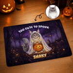 Personalised Halloween Theme Pet Photo Anti-Slip Doormat with Name and Text Room Decor New Home Halloween Gift for Pet Lovers Owners