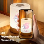 Personalisiertes Nachtlicht mit Babytieren Initiale & Namen | Dimmbar | 15h Akku | Kinderzimmer Deko | Tauf- & Geburtstagsgeschenk für Kinder & Babys
