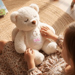 Personalised Cute Bow Bunny Bear Plush Toy with Name and Initial Daily Use Birthday Gift for Couple Kids